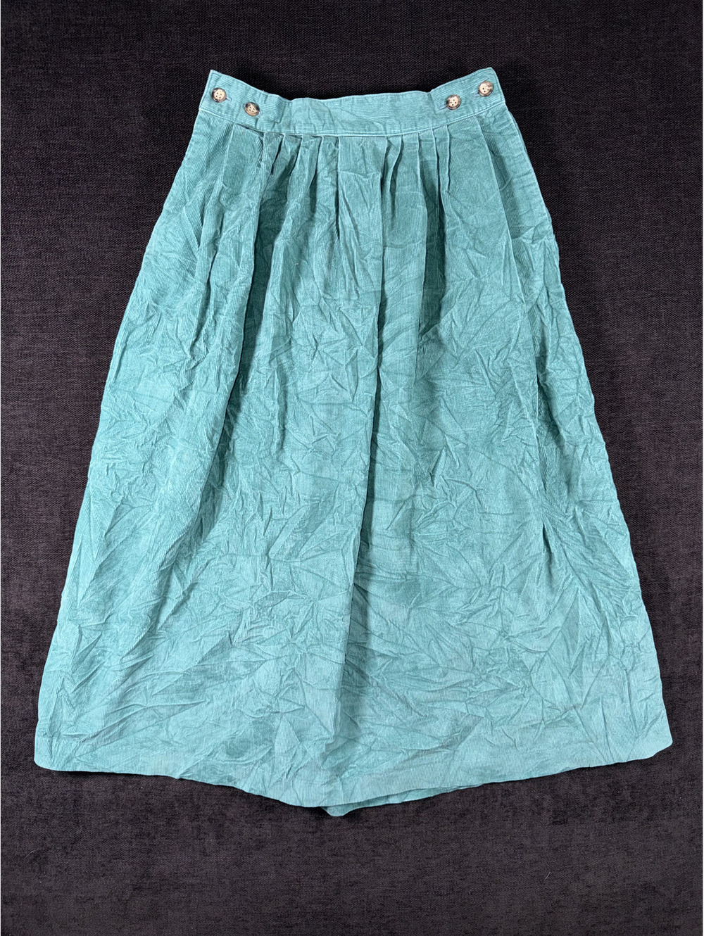 Eddie Bauer Vintage Green Cotton Midi Skirt Size 8